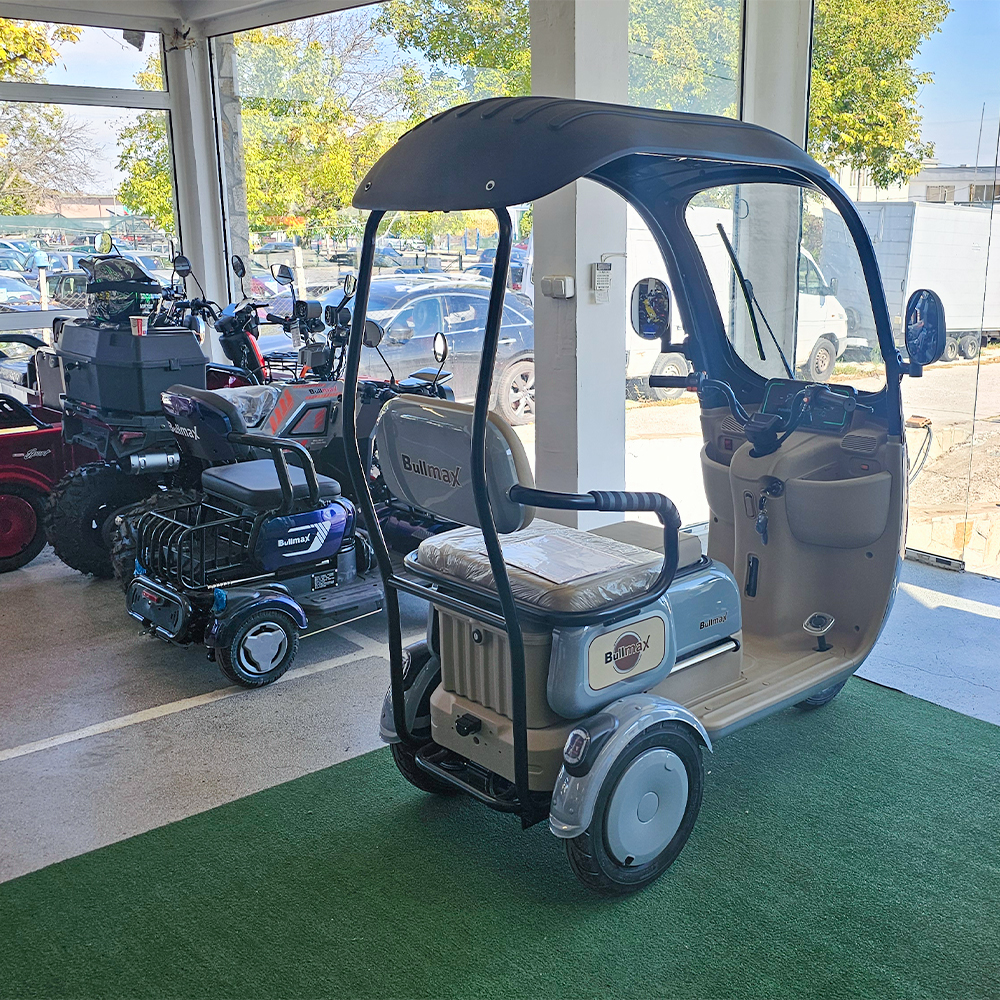 Електрическа триколка с покрив за възрастни c5 apolon, със сертификат (2000w max, 60v/20ah)